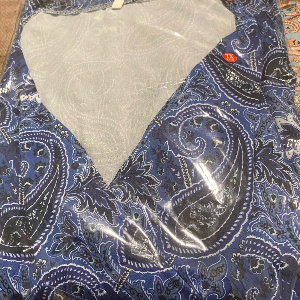 Blue Bohemian long sleeve dress​​ - Picture 2 of 4